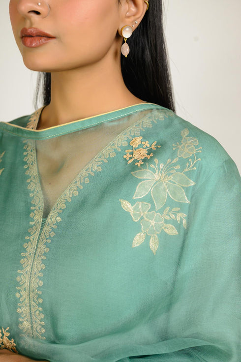 Jade Boota Chanderi Kurta Set