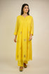 Bright Yellow Mukaish Chanderi Kurta Set
