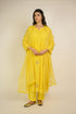 Bright Yellow Mukaish Chanderi Kurta Set